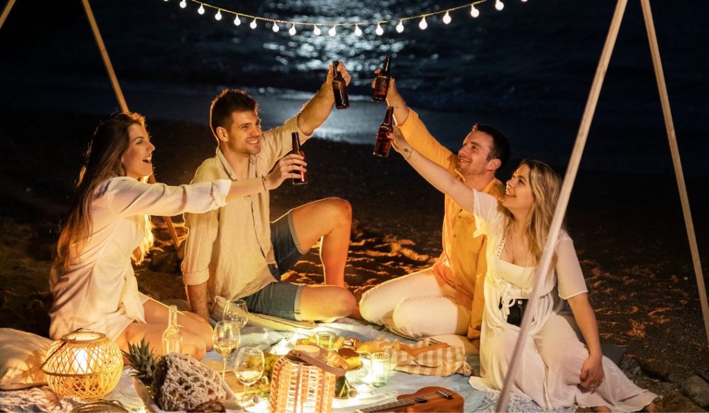 Beach side parties